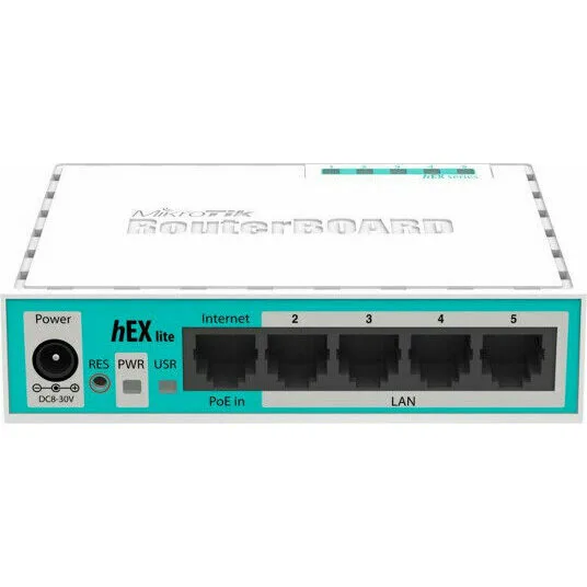 Маршрутизатор MikroTik hEX lite (RB750r2) Маршрутизатор MikroTik hEX lite (RB750r2)