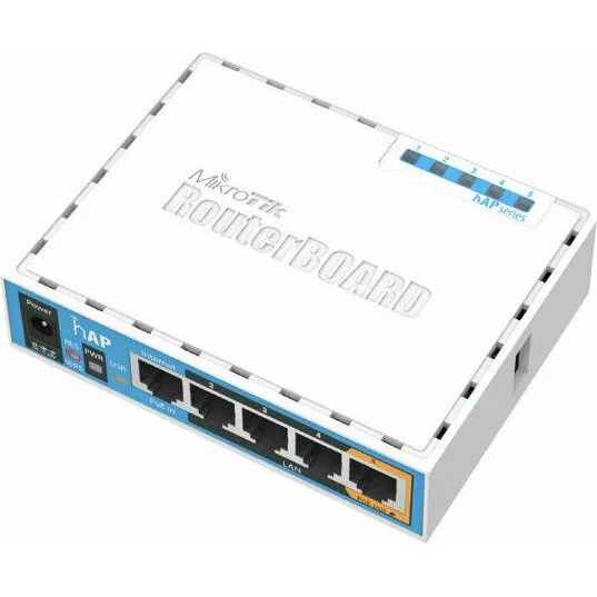 Wi-Fi роутер MikroTik hAP (RB951Ui-2nD) Wi-Fi роутер MikroTik hAP (RB951Ui-2nD)